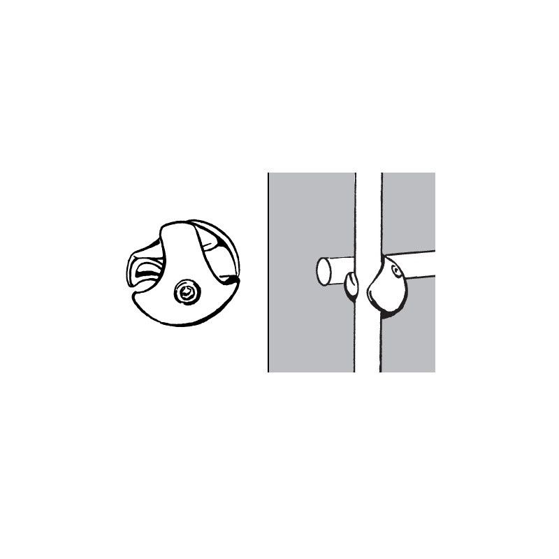 Złącze dwukierunkowe, prawe, do rury fi 25, chrom