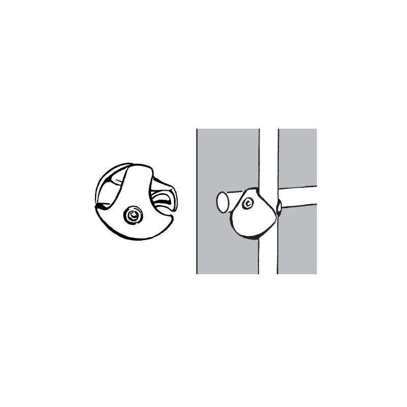 Złącze dwukierunkowe, lewe, do rury fi 25mm, chrom