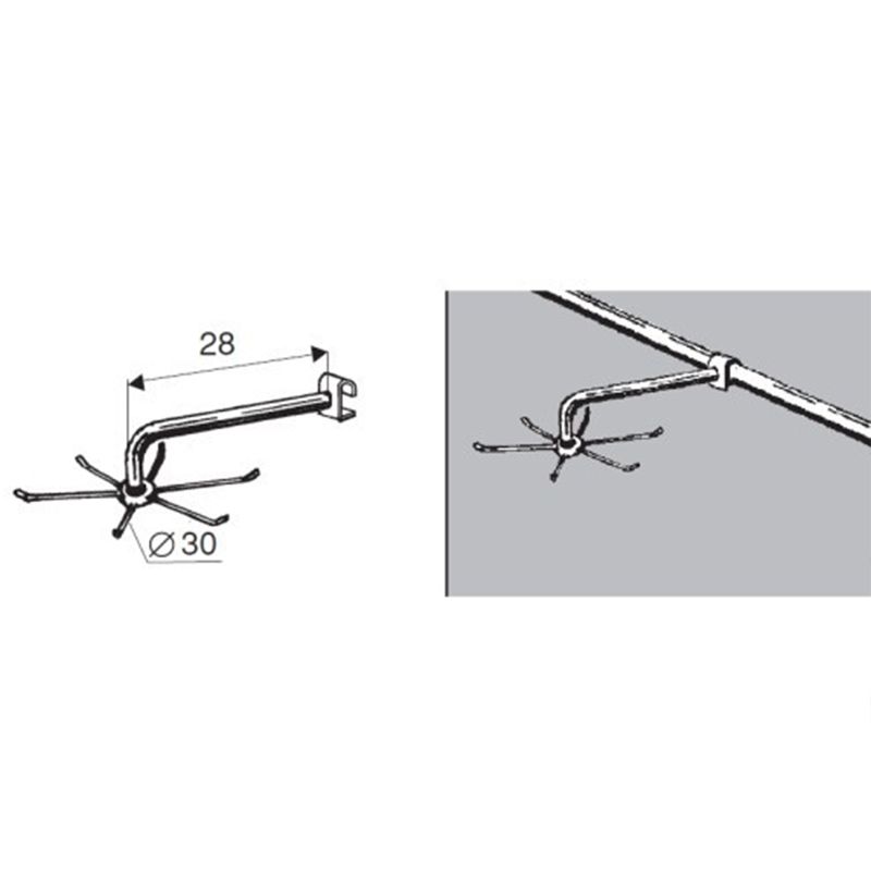 Wieszak galanteryjny na wspornik
