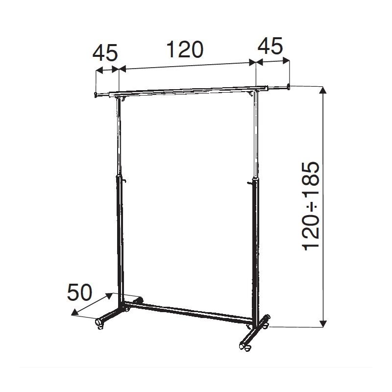 Stender sklepowy na odzież