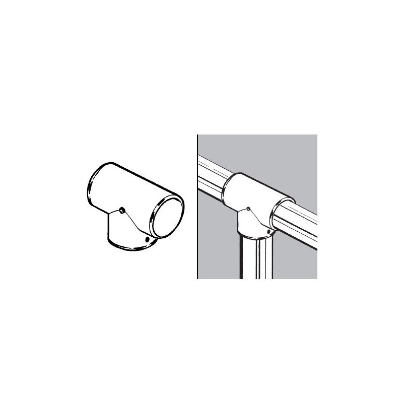 Złącze trzykierunkowe T do rury fi 25mm