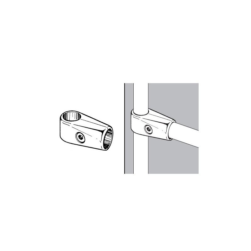 Złącze jednoramienne do rur fi 25mm, 90st, chrom