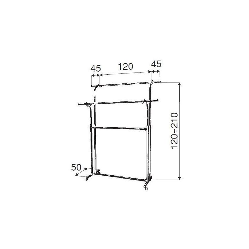 Stender transporter na kółkach dwustronny 120-210