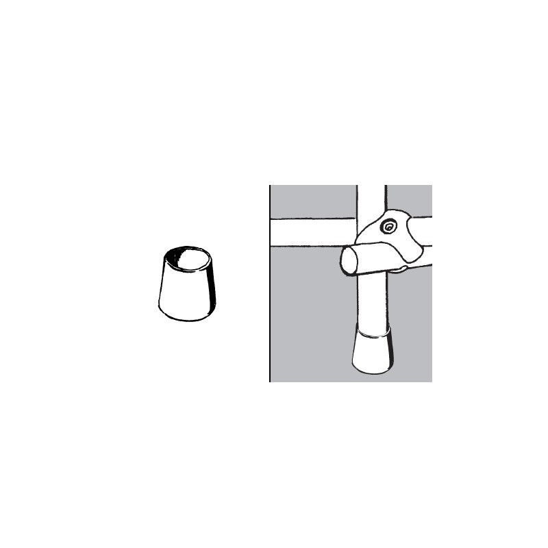 Stopka do rury fi 25mm zewnętrzna czarna