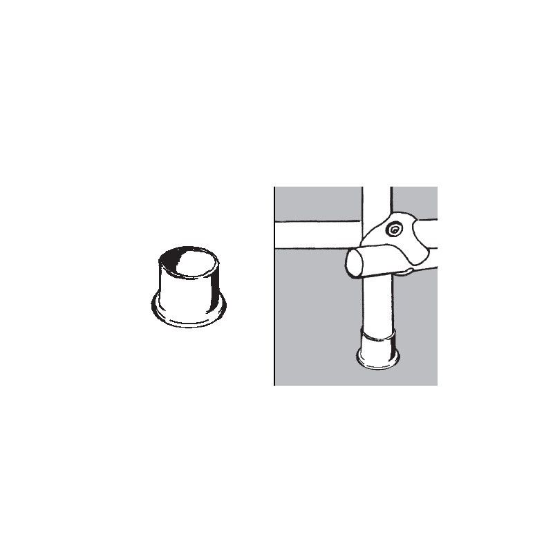 Stopka czarna, zewnętrzna do rury fi 25mm, czarna