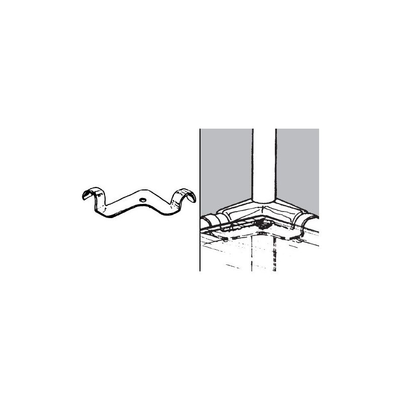 Uchwyt do półki, do rury fi 25mm, chromowany