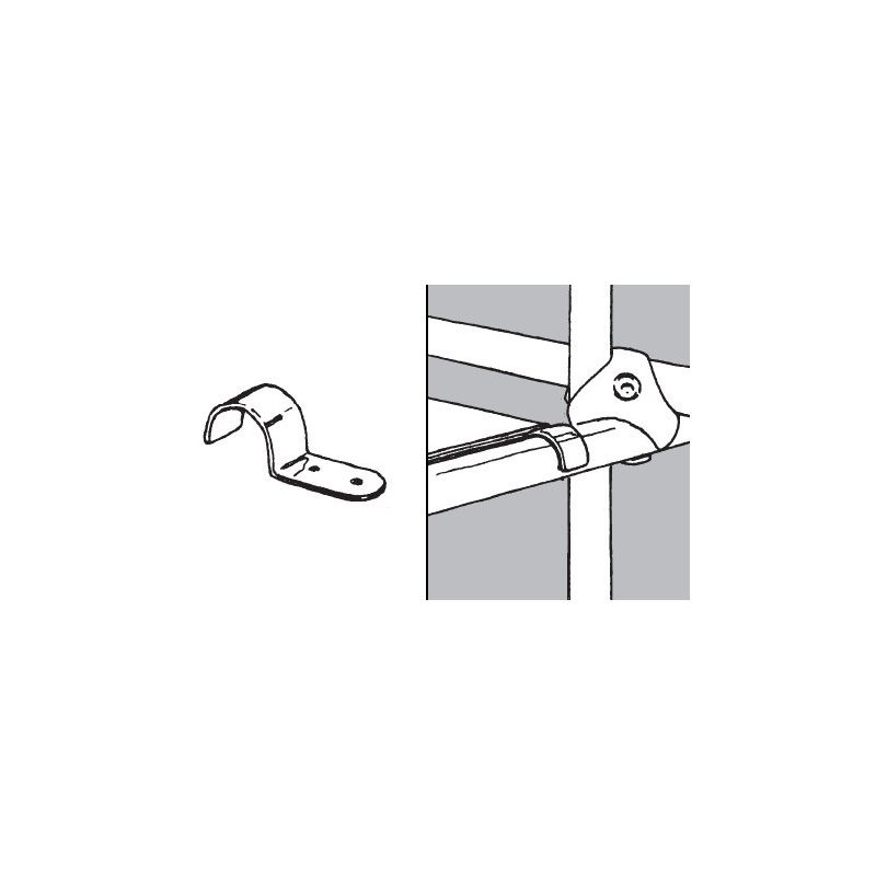 Uchwyt poziomy, do rury fi 25mm, chromowany