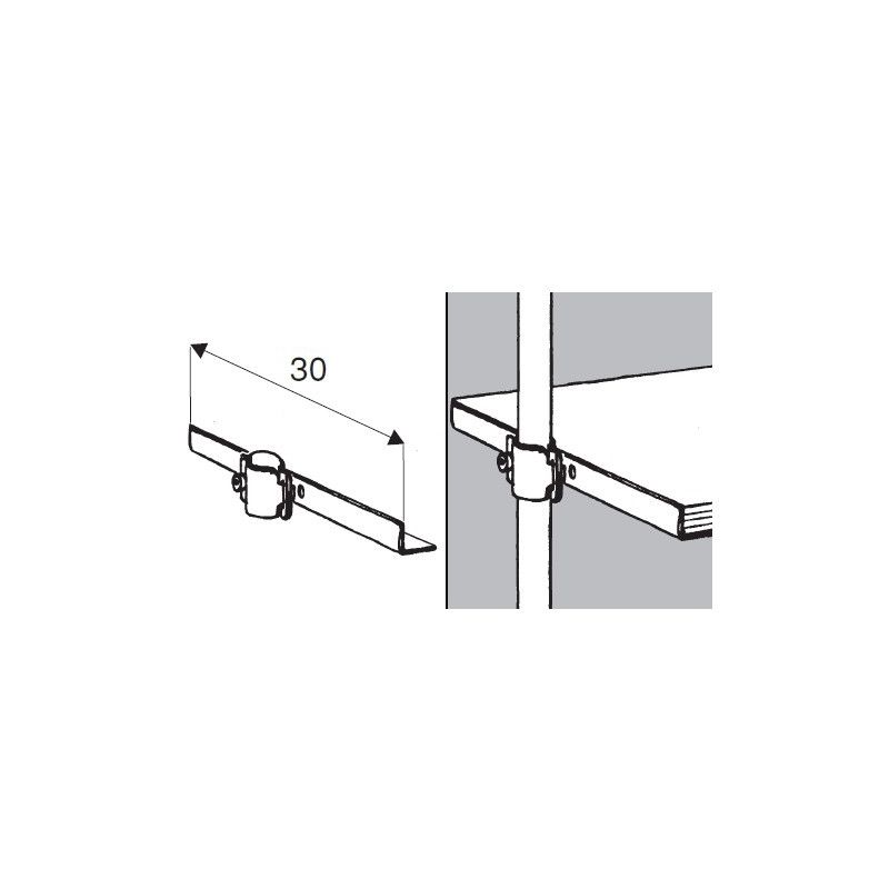 Wspornik półki pojedynczy, do rury fi 25mm, chrom