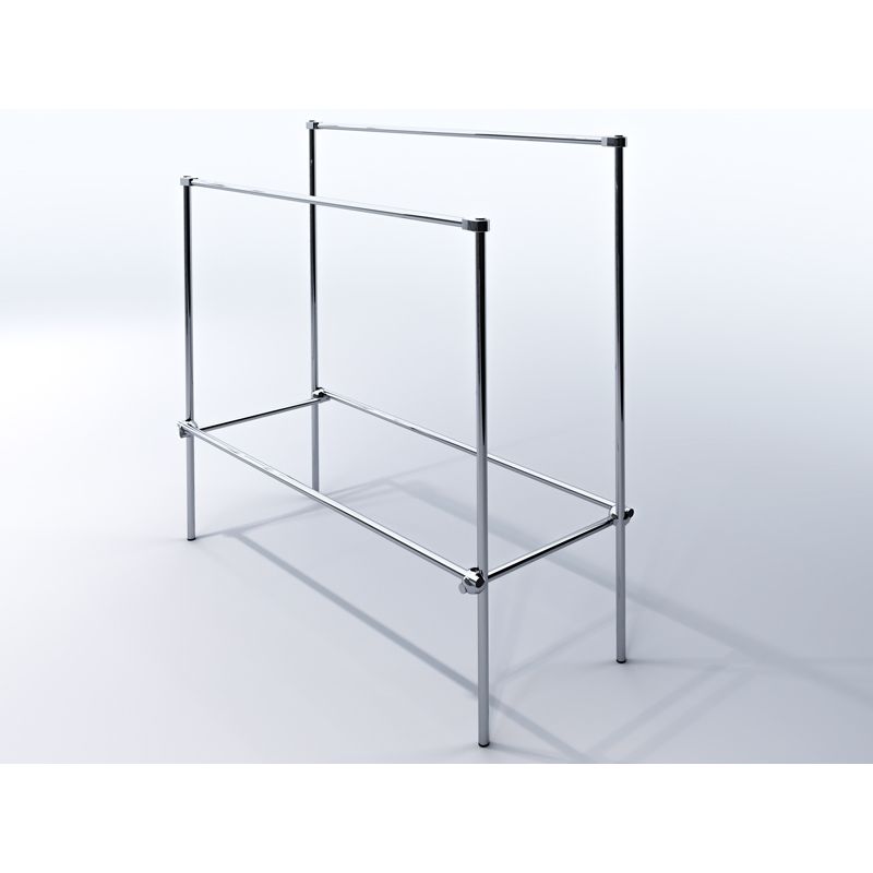 Gondola podwójna sklepowa, chromowana