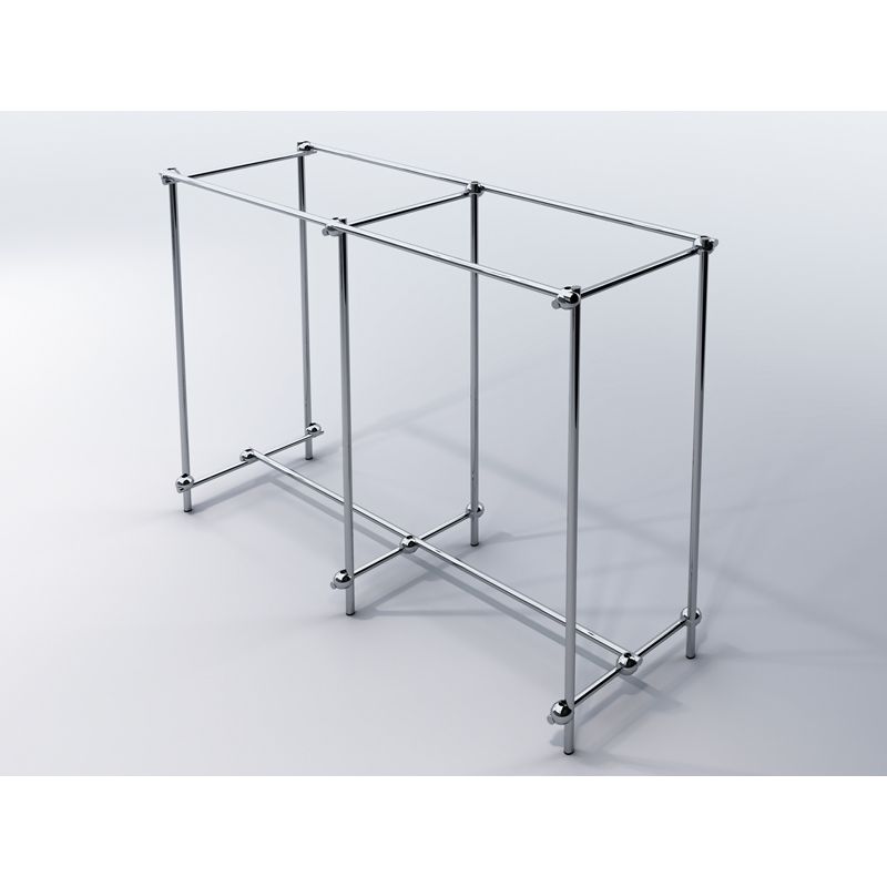 Gondola do sklepu dwustronna, 200x60x150cm, chrom