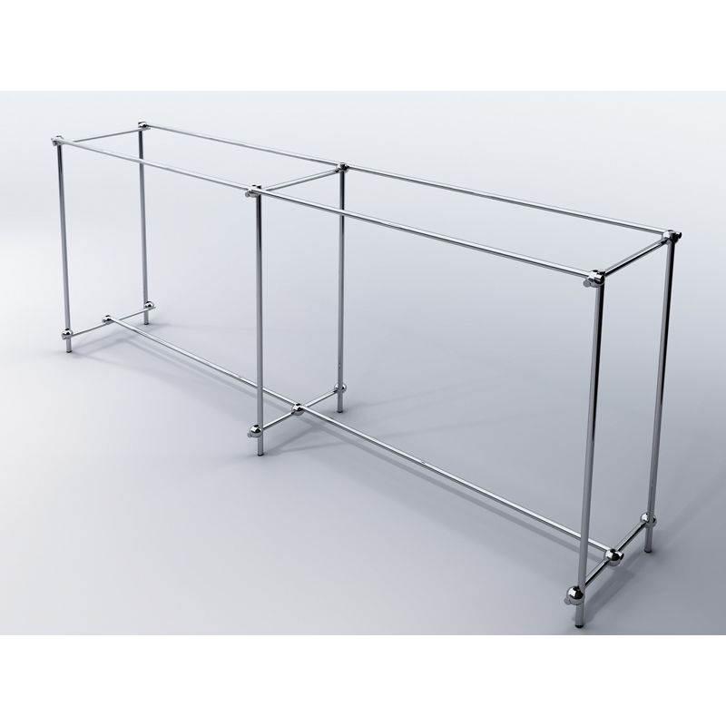 Gondola sklepowa, podwójna, 350x60x150cm, chrom