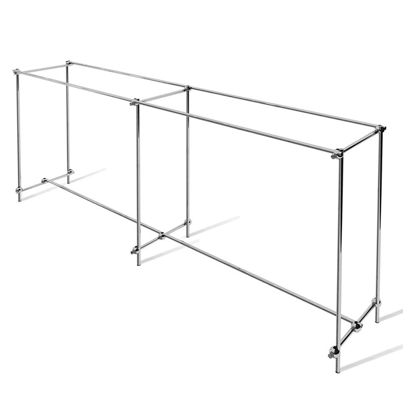 Gondola sklepowa, podwójna, 350x60x150cm, chrom