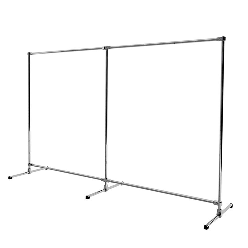 Stojak sklepowy na odzież, 250x60x150cm chrom