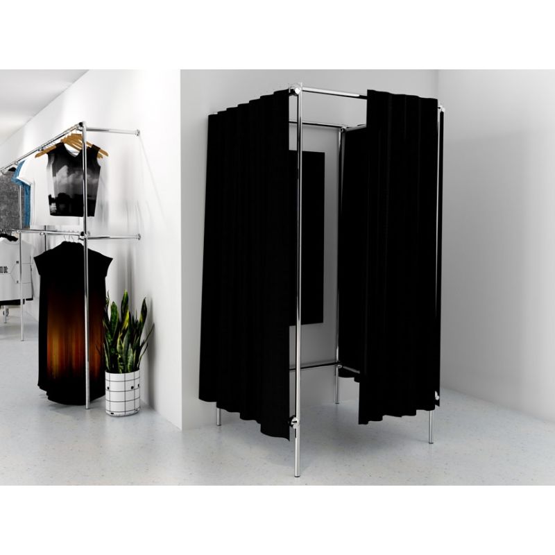 Przymierzalnia pojedyncza,wolnostojąca, chromowana