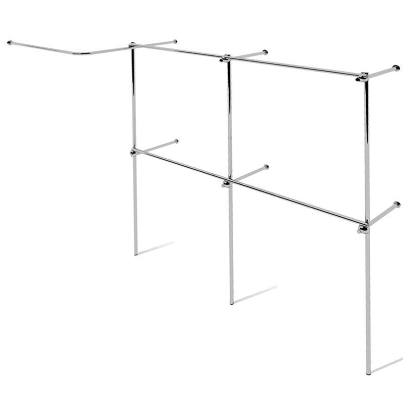 Wieszak sklepowy z przymierzalnią, chrom