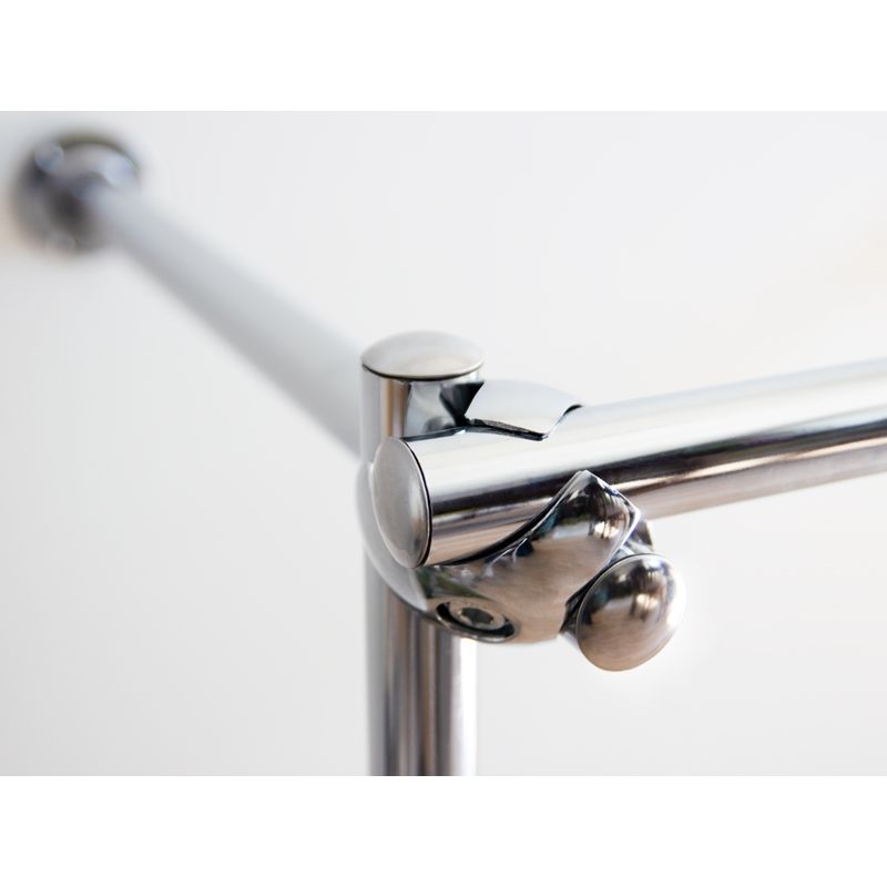 Wieszak odzieżowy, sklepowy, narożny, chrom