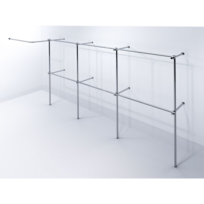 Wieszak do sklepu odzieżowego przymierzalnia chrom