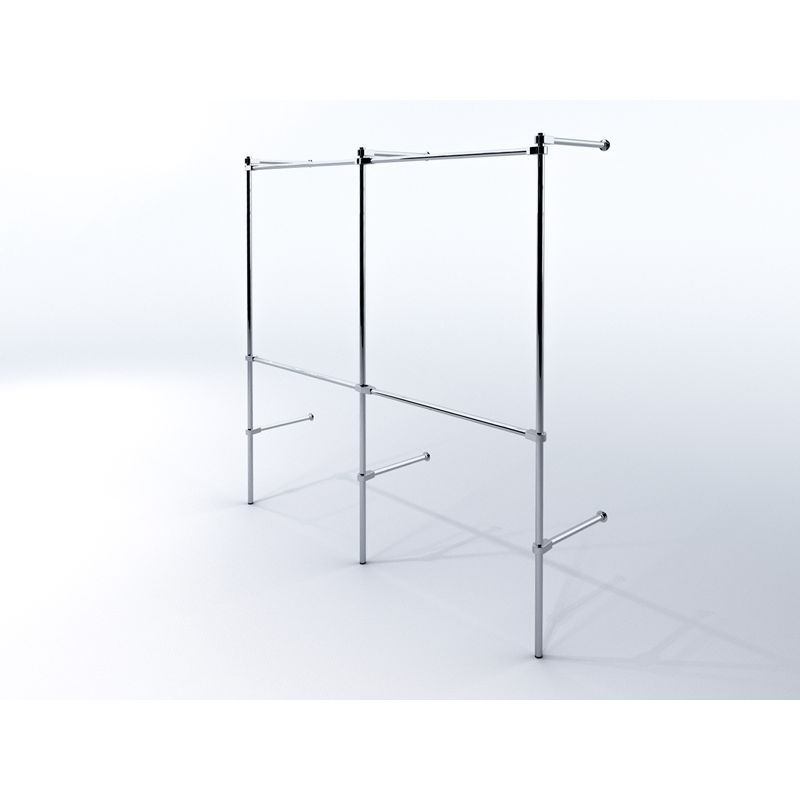 Wieszak odzieżowy, sklepowy z regulacją, chrom