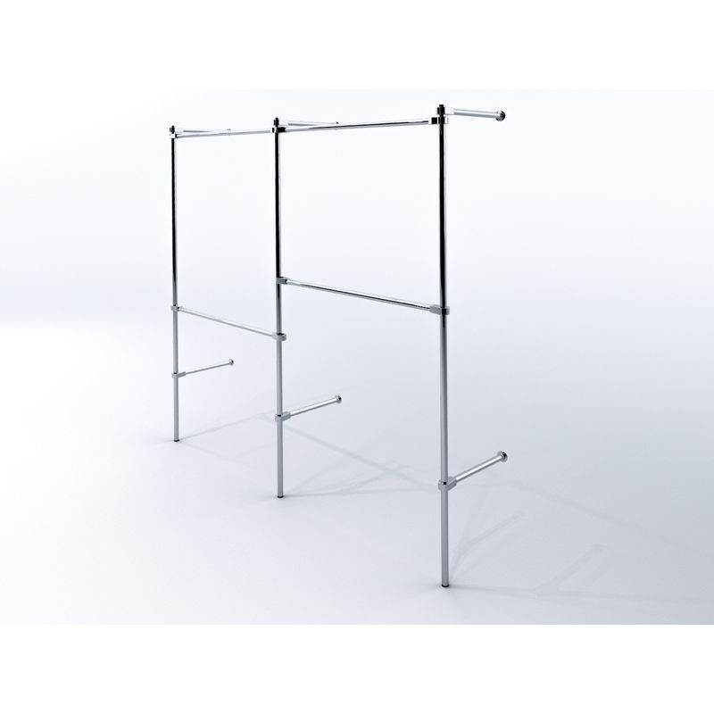 Wieszak odzieżowy, sklepowy z regulacją, chrom