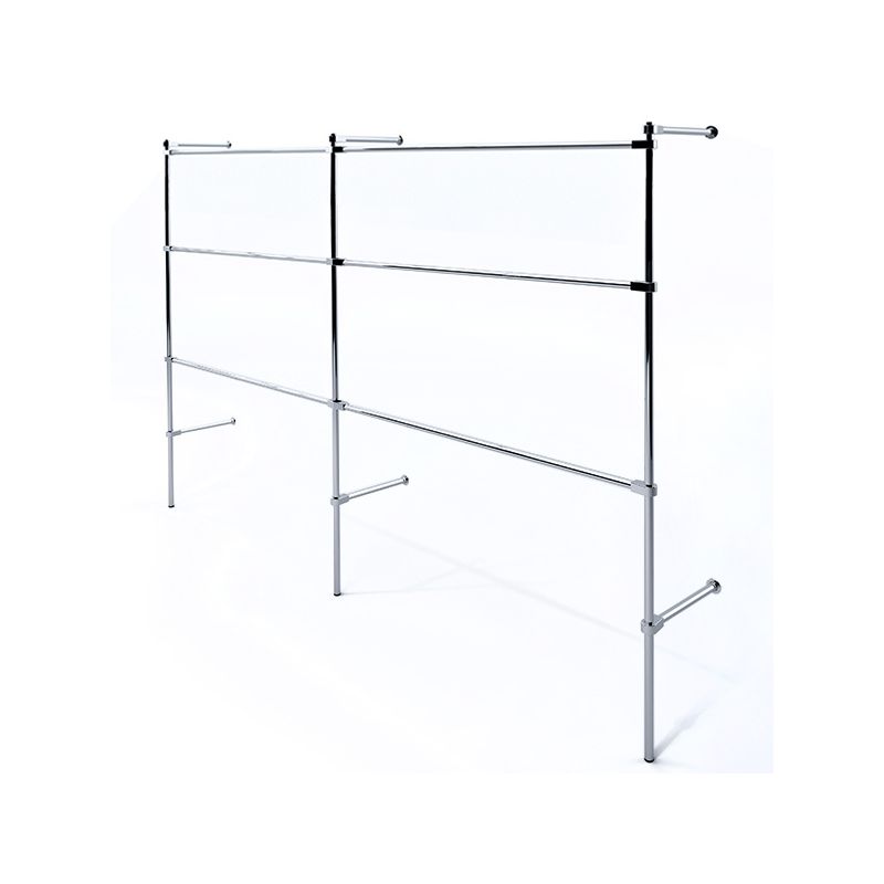 Wieszak odzieżowy, sklepowy, trzypoziomowy, chrom