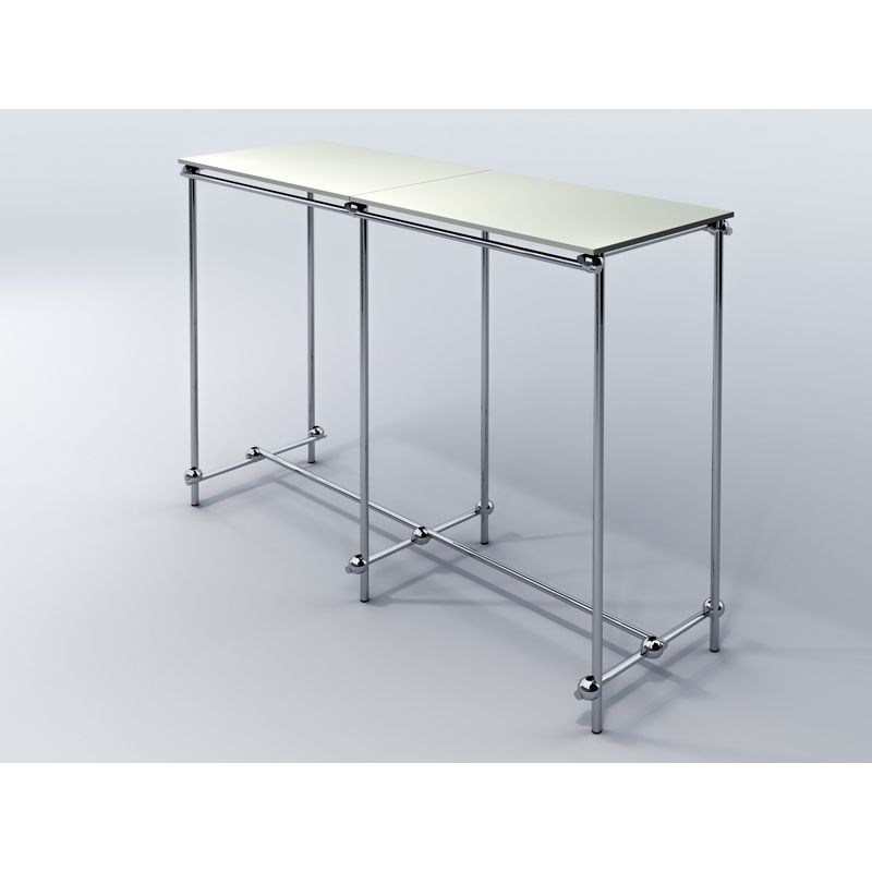 Gondola sklepowa dwustronna na wieszaki z półką