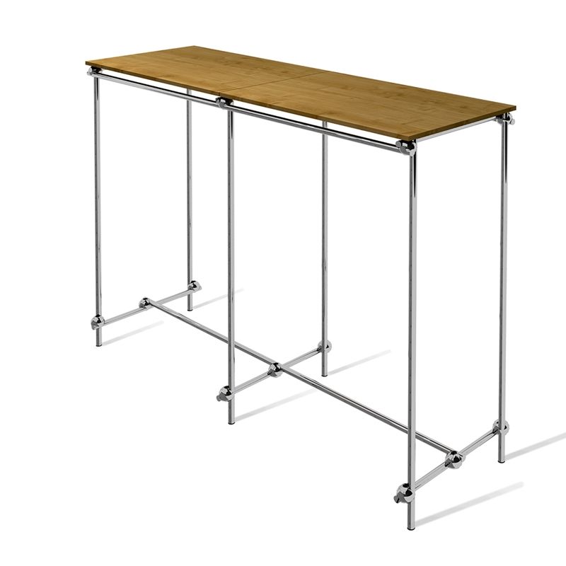 Gondola sklepowa dwustronna na wieszaki z półką