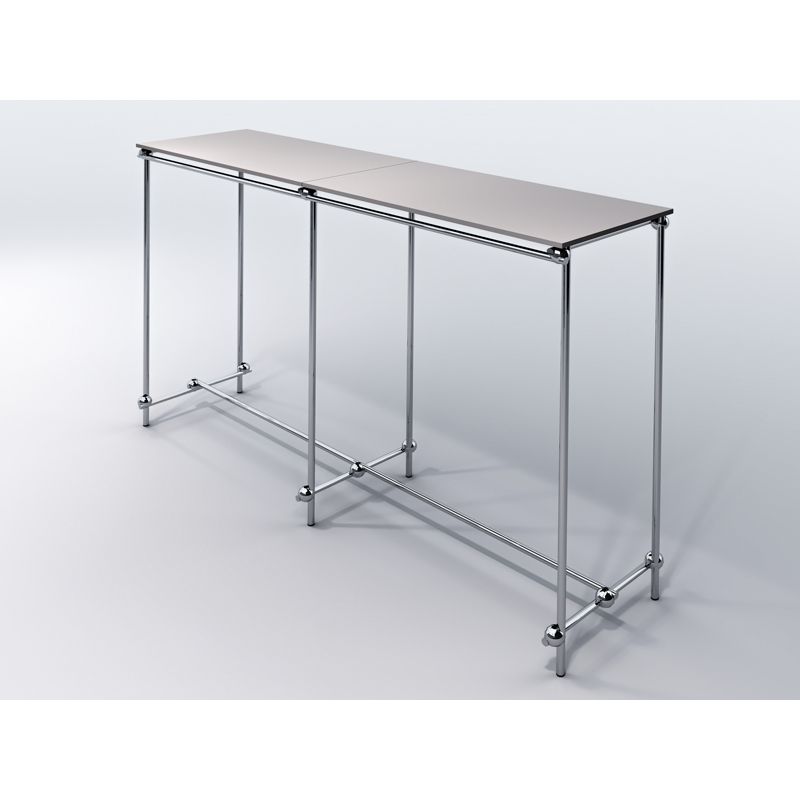 Gondola, stojak na wieszaki dwustronny, z półką