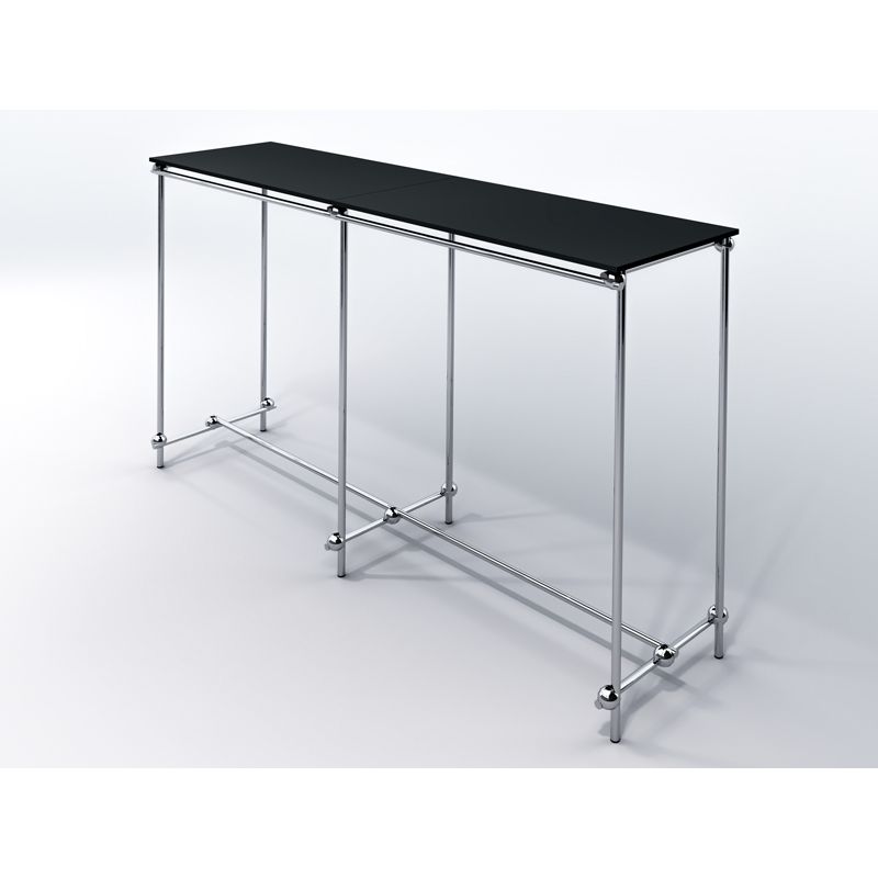 Gondola, stojak na wieszaki dwustronny, z półką