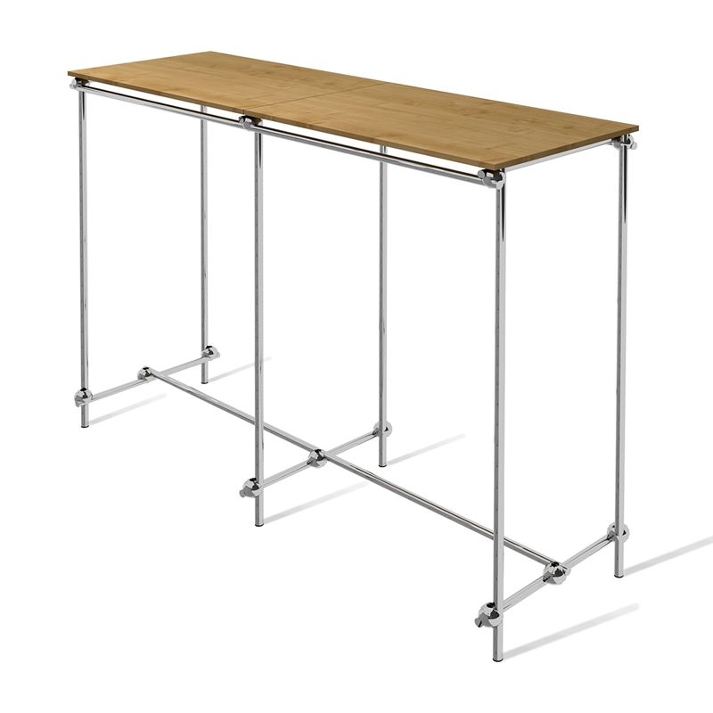 Gondola, stojak na wieszaki dwustronny, z półką