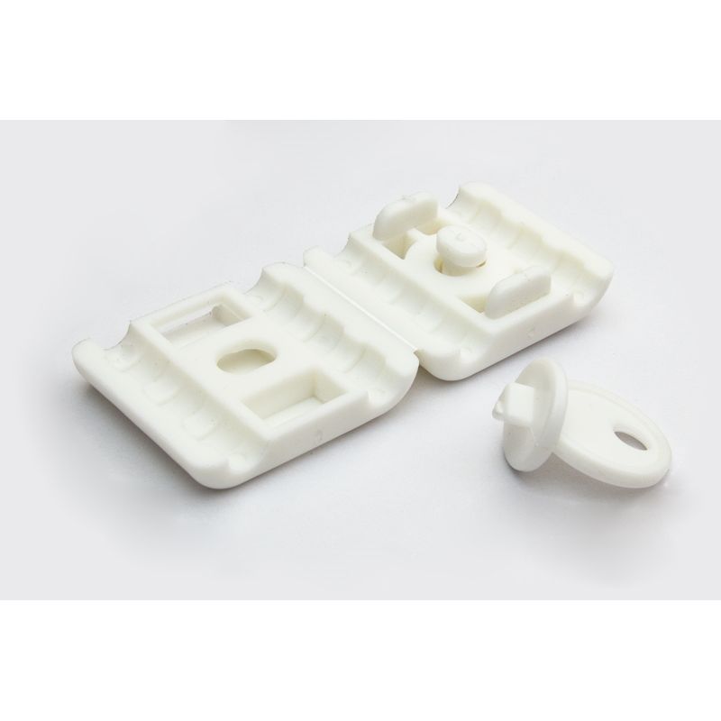 Zabezpieczenie antykradzieżowe na haczyk, białe