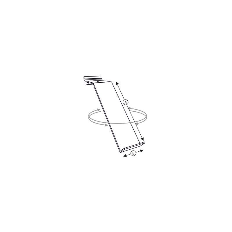 Półka Slatwall obrotowa, do butów lekkich