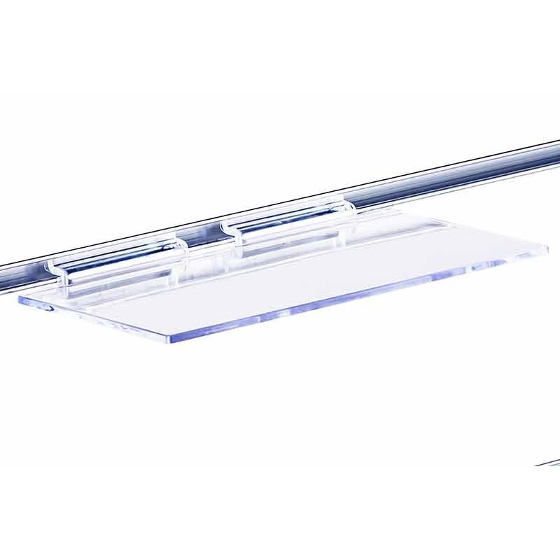 Półka pozioma Slatwall 20x10cm, bezbarwna