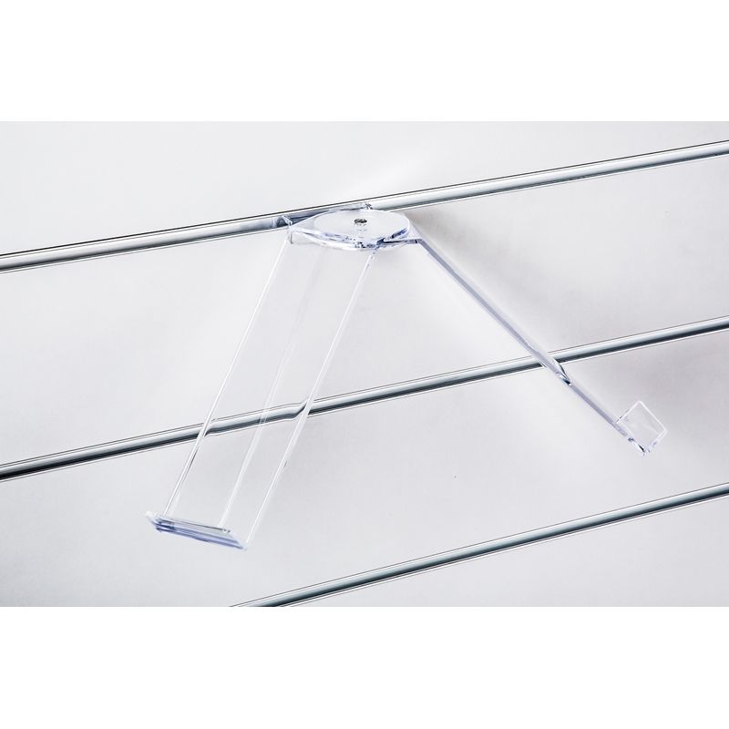 Półka pleksi, Slatwall, podwójna, do butów lekkich