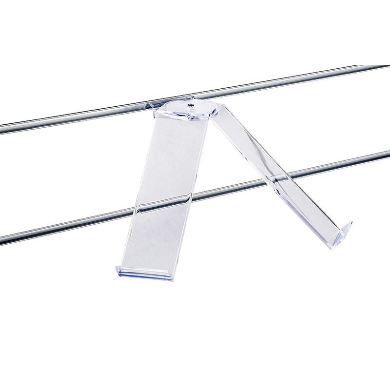 Półka pleksi, Slatwall, podwójna, do butów lekkich