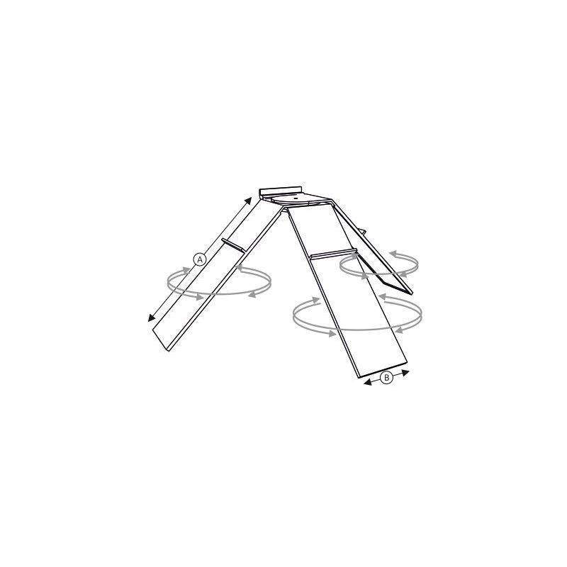 Półka pleksi, obrotowa, potrójna, do butów lekkich