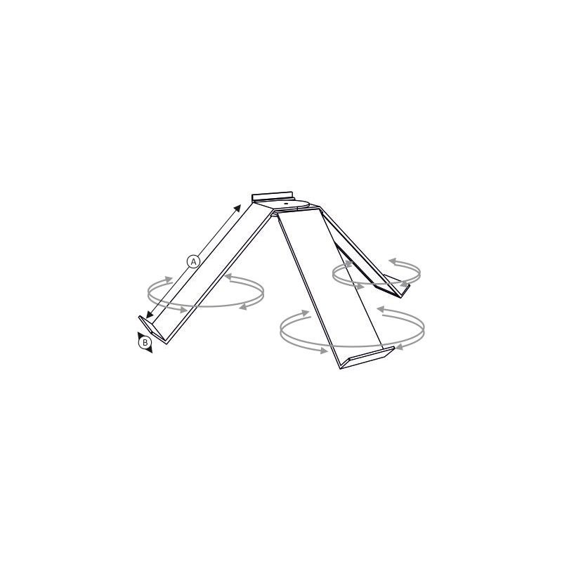 Półka pleksi Slatwall potrójna, do butów lekkich