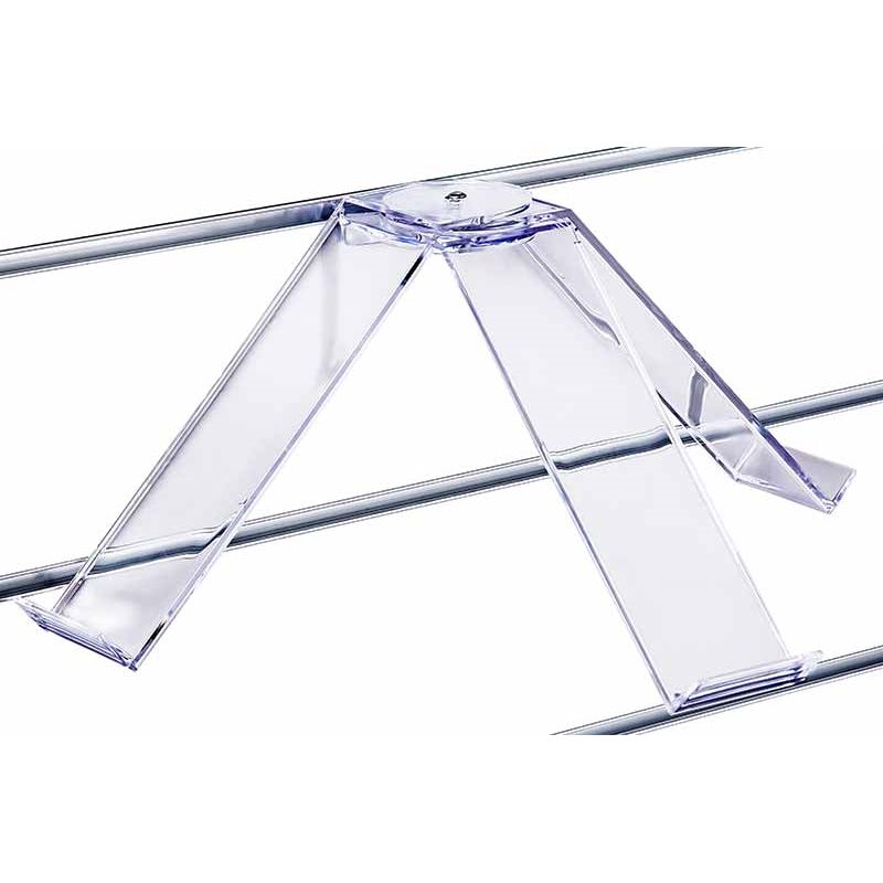 Półka pleksi Slatwall potrójna, do butów lekkich