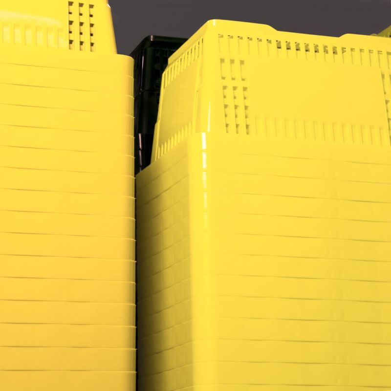 Biały koszyk sklepowy na zakupy 22L plastikowy