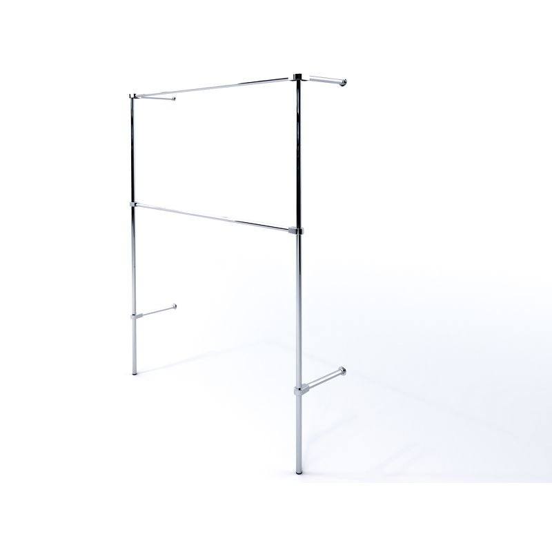 Wieszak odzieżowy, sklepowy, regulowany, chrom