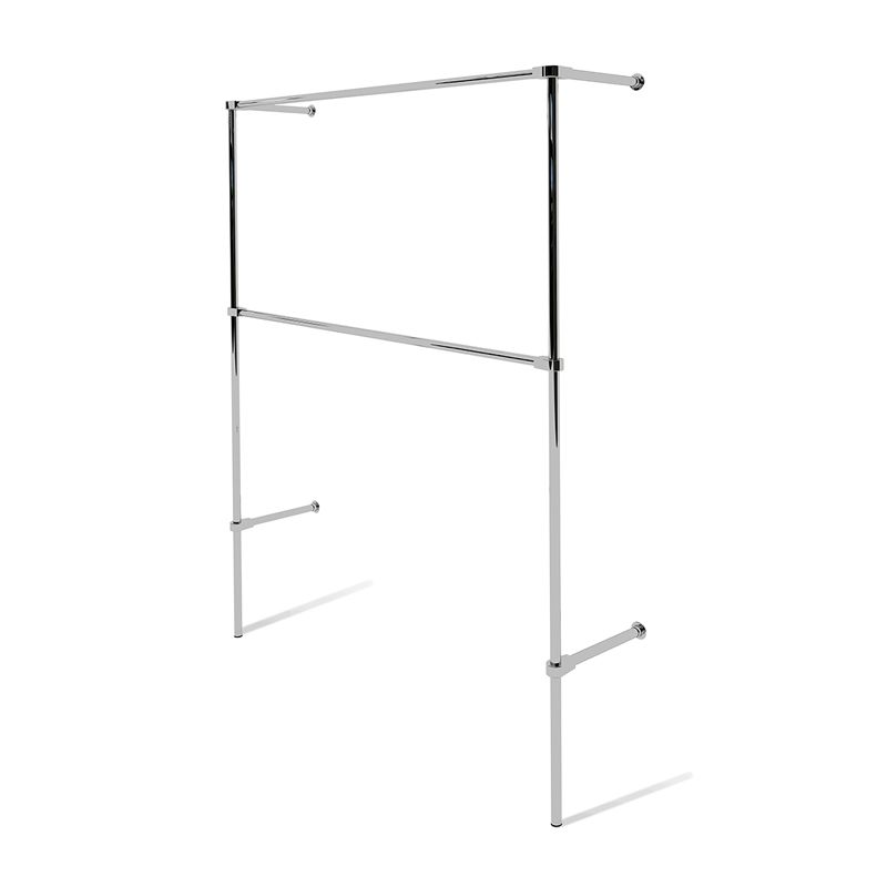 Wieszak odzieżowy, sklepowy, regulowany, chrom