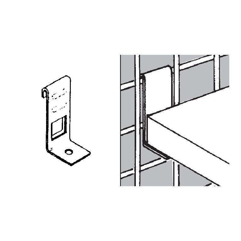 Wspormnik półki na kratę, chrom
