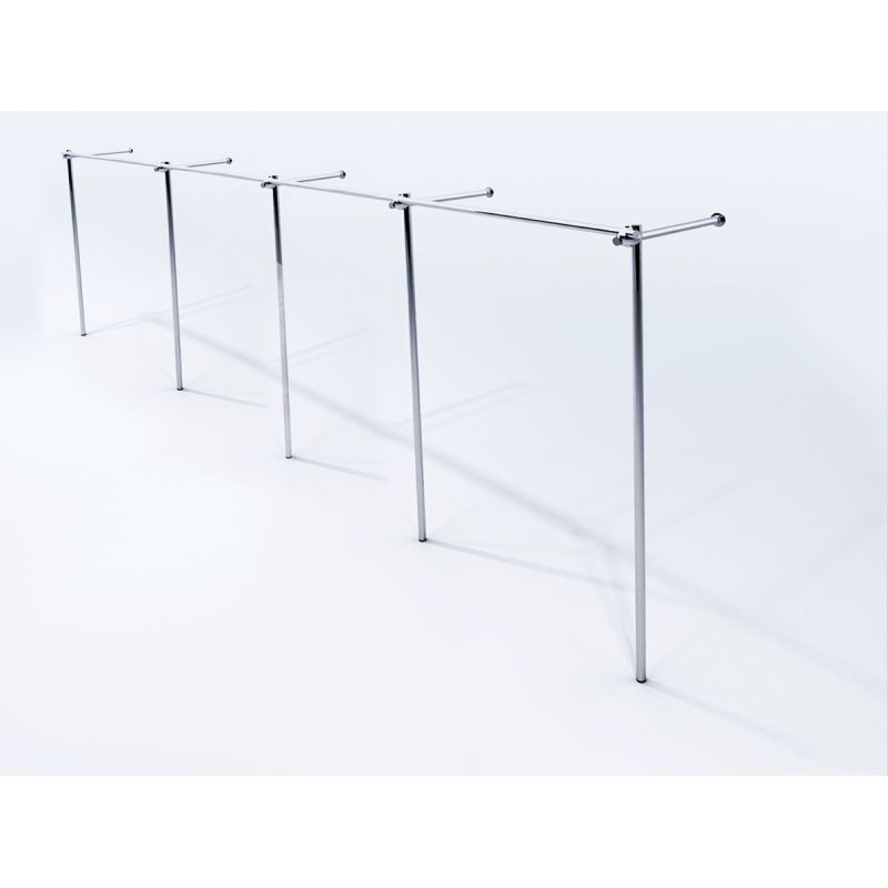 Wieszak odzieżowy, sklepowy, stojak 4m, chrom
