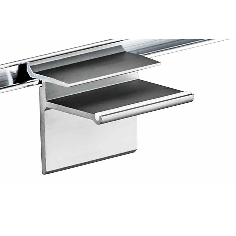 Wspornik półki szklanej 8mm, aluminium anoda