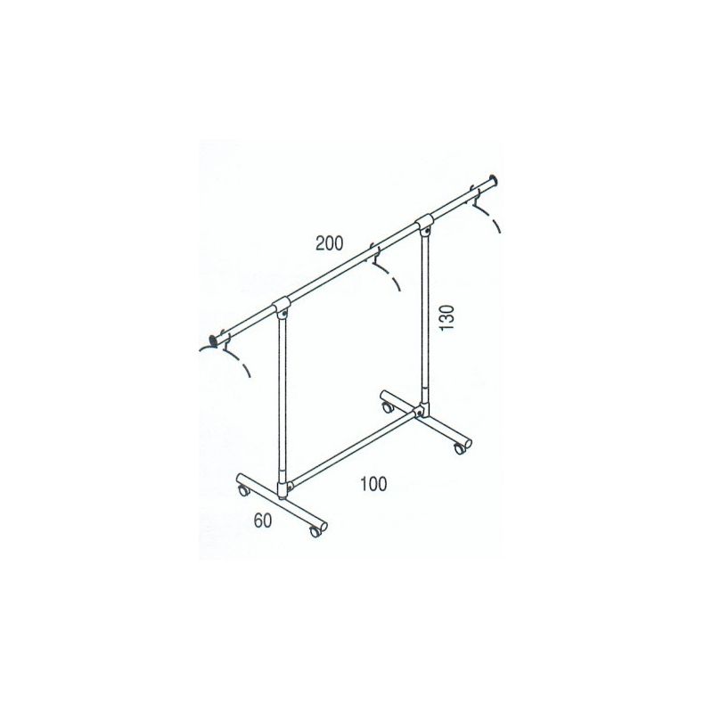 Złącze typu T z blokadą do rury fi 25, chromowane