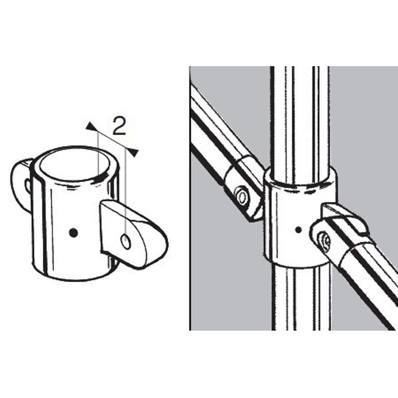 Uchwyt dwustronny z blokadą, chrom