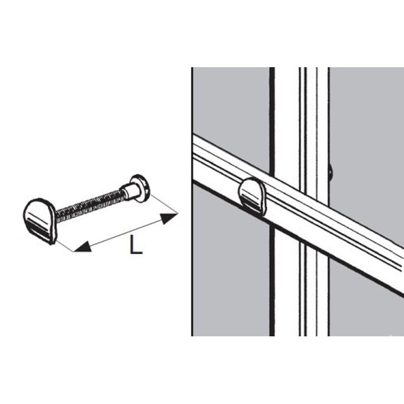 Uchwyt przelotowy do balustrad fi 25/32mm, chrom