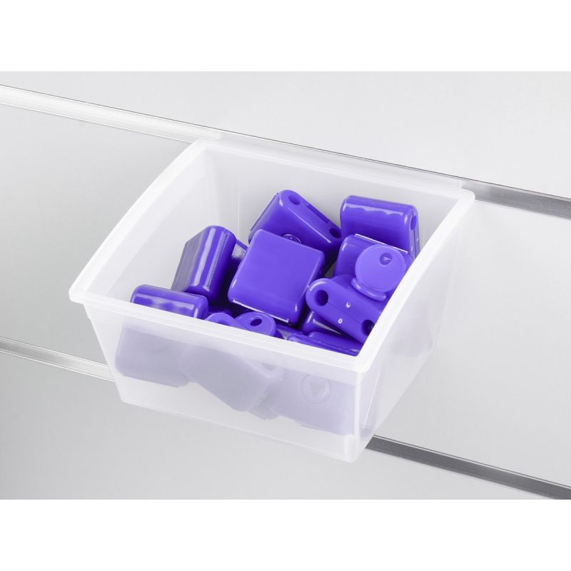 Pojemnik SLIM Slatwall 14x14x10cm bezbarwny