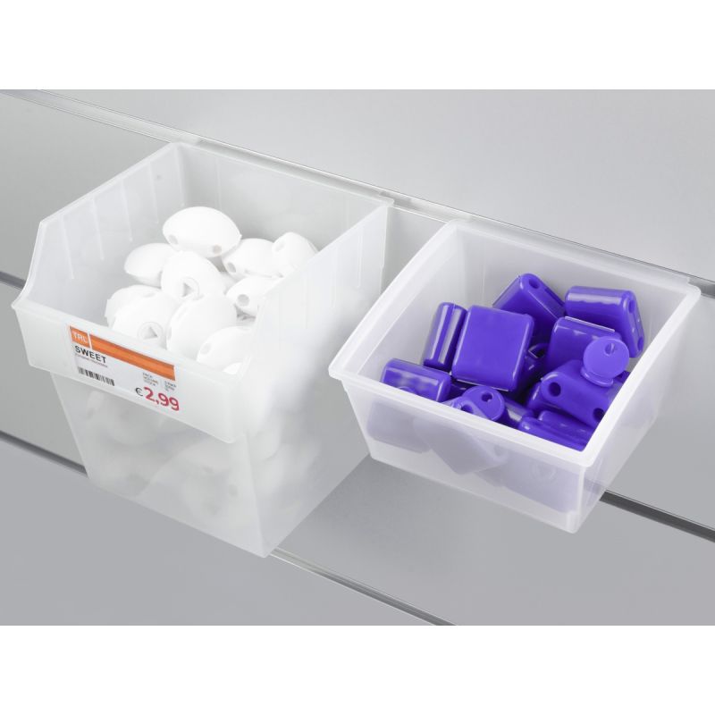 Pojemnik SLIM Slatwall 14x14x10cm bezbarwny