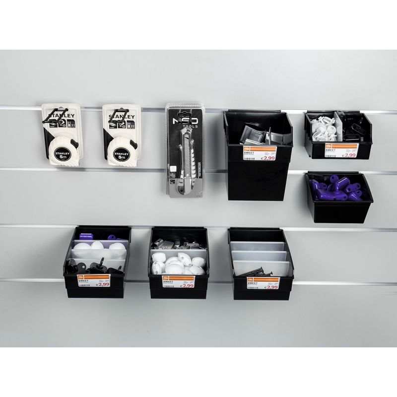 Pojemnik SLIM Slatwall 14x14x10cm bezbarwny