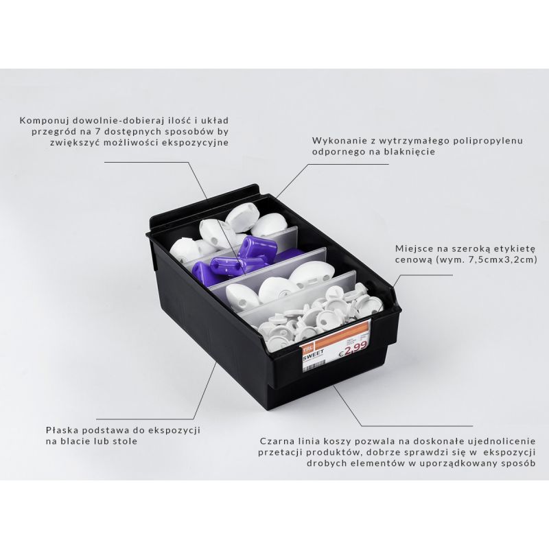 Pojemnik plastikowy BOX na Spacewall 14x22x8cm